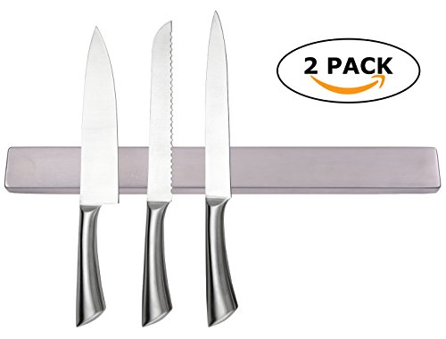 16" Stainless Steel 2 Pack Magnetic Knife Strip